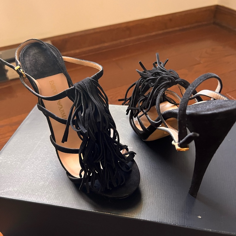 EMPORIO ARMANI   Velvet sandal, original - Picture 4 of 5
